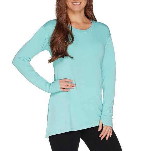 Cuddl Duds Tops Cuddl Duds Ultra Soft Comfort Asymmetrical Hem Top